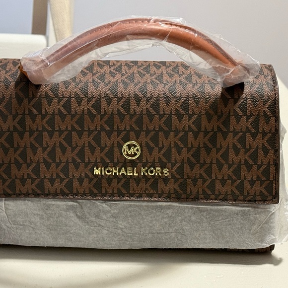 Michael Kors Brown Logo Messenger Bag - Picture 8 of 9